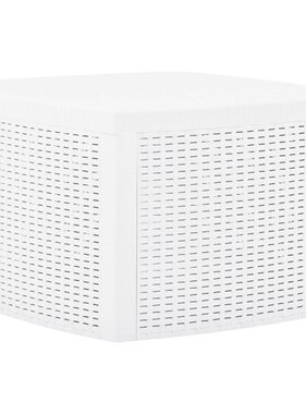 VidaXL Bijzettafel 54x54x36,5 cm kunststof wit