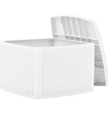 VidaXL Bijzettafel 54x54x36,5 cm kunststof wit