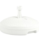 VidaXL Parasolvoet gevuld met zand/water 20 L kunststof rattan wit