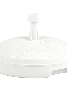 VidaXL Parasolvoet gevuld met zand/water 20 L kunststof rattan wit