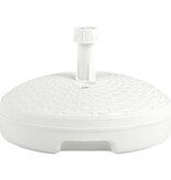 VidaXL Parasolvoet gevuld met zand/water 20 L kunststof rattan wit