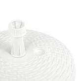 VidaXL Parasolvoet gevuld met zand/water 20 L kunststof rattan wit