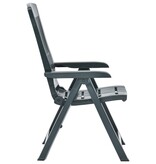 VidaXL Tuinstoelen 2 st verstelbaar kunststof groen
