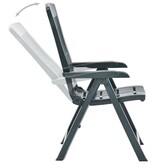 VidaXL Tuinstoelen 2 st verstelbaar kunststof groen