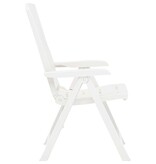 VidaXL Tuinstoelen 2 st verstelbaar kunststof wit