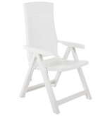 VidaXL Tuinstoelen 2 st verstelbaar kunststof wit