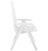 VidaXL Tuinstoelen 2 st verstelbaar kunststof wit