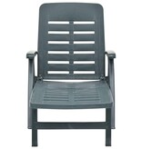 VidaXL Ligbed inklapbaar kunststof groen