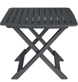 VidaXL 3-delige Bistroset inklapbaar kunststof antraciet