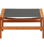 VidaXL Tuinstoel met voetensteun massief eucalyptushout en textileen