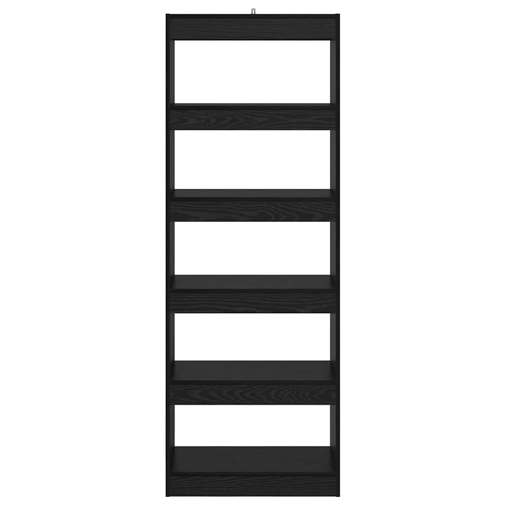 VidaXL Boekenkast Zwart eiken 60 x 30 x 166 cm Bewerkt hout