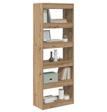 VidaXL Boekenkast artisanaal eikenkleurig 60 x 30 x 166 cm