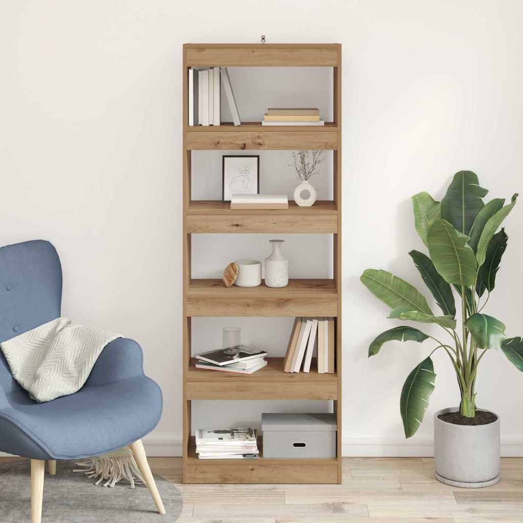 VidaXL Boekenkast artisanaal eikenkleurig 60 x 30 x 166 cm