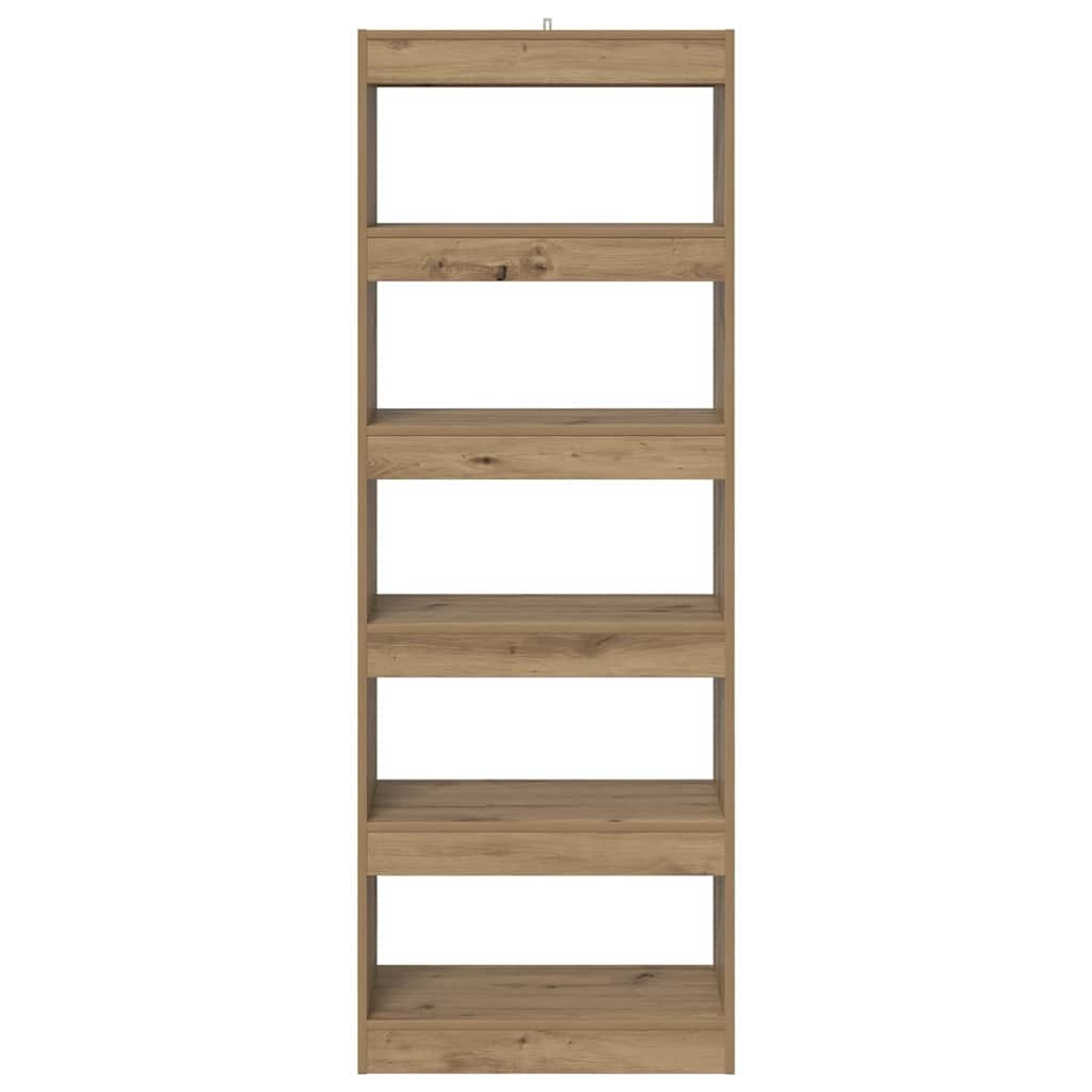 VidaXL Boekenkast artisanaal eikenkleurig 60 x 30 x 166 cm