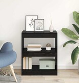 VidaXL Boekenkast Zwart eiken 60 x 30 x 72 cm Bewerkt hout