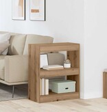VidaXL Boekenkast artisanaal eikenkleurig 60 x 30 x 72 cm Bewerkt hout