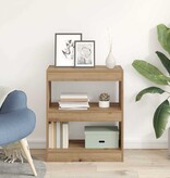 VidaXL Boekenkast artisanaal eikenkleurig 60 x 30 x 72 cm Bewerkt hout