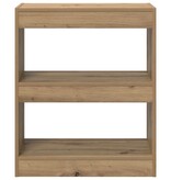 VidaXL Boekenkast artisanaal eikenkleurig 60 x 30 x 72 cm Bewerkt hout