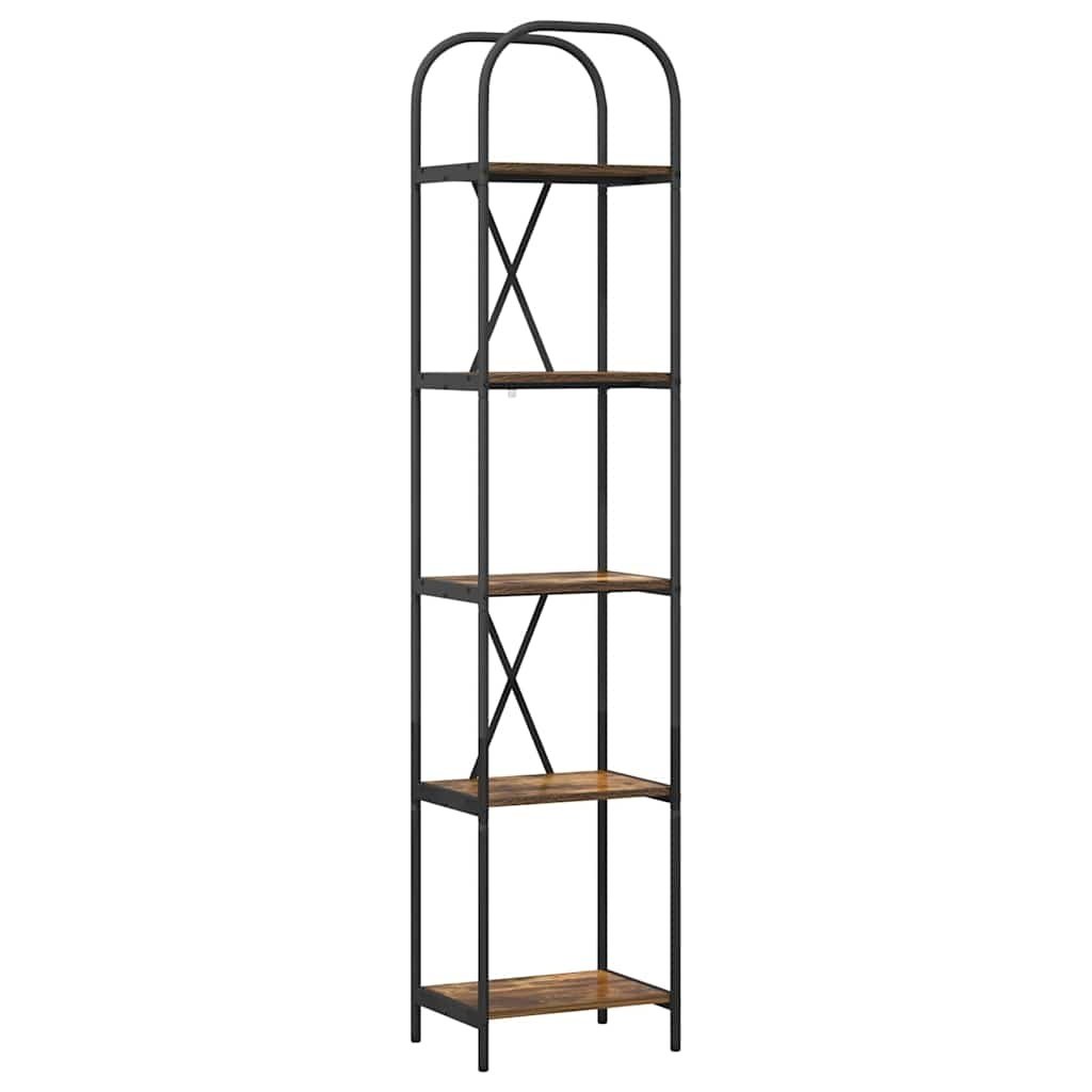 VidaXL Boekenkast Gerookt eiken 40 x 30 x 183 cm Bewerkt hout