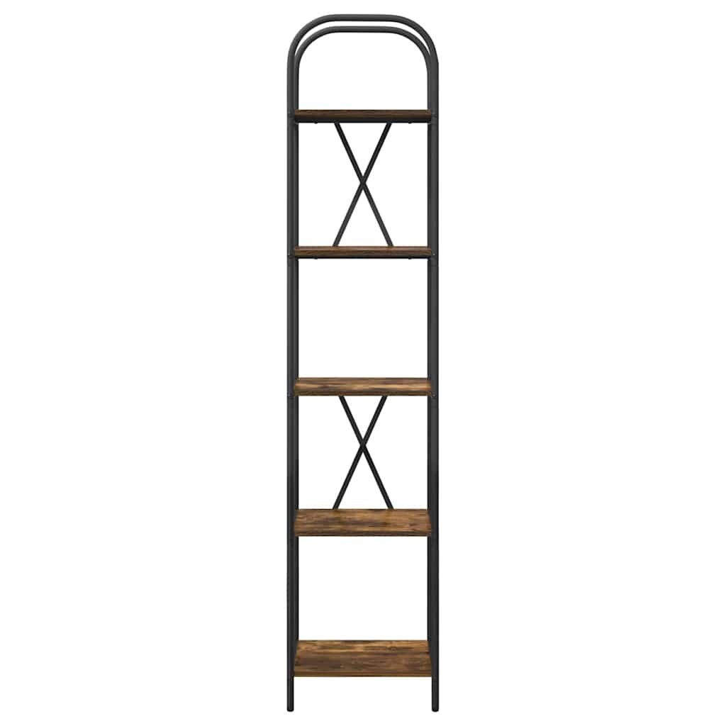 VidaXL Boekenkast Gerookt eiken 40 x 30 x 183 cm Bewerkt hout