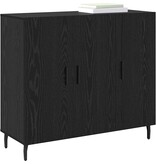 VidaXL Dressoir Zwart 90 x 34 x 80 cm Bewerkt hout