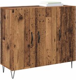 VidaXL Dressoir Oud hout 90 x 34 x 80 cm Bewerkt hout