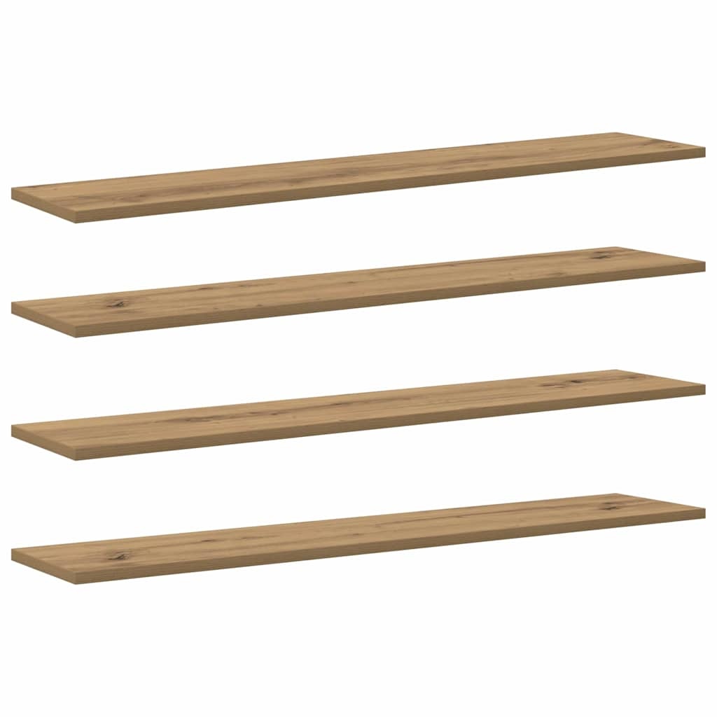VidaXL Boekenplank Bord 4 pcs Bruin 100 x 20 x 1.5 cm Bewerkt hout