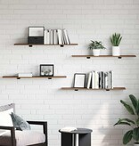 VidaXL Boekenplank Bord 4 pcs Bruin 100 x 20 x 1.5 cm Bewerkt hout