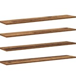 VidaXL Boekenplank Bord 4 pcs Bruin 100 x 20 x 1.5 cm Bewerkt hout
