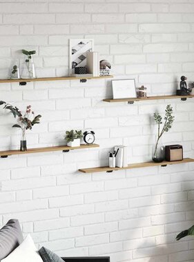 VidaXL Boekenplank Bord 4 pcs Bruin 100 x 10 x 1.5 cm Bewerkt hout