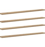 VidaXL Boekenplank Bord 4 pcs Bruin 100 x 10 x 1.5 cm Bewerkt hout