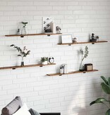 VidaXL Boekenplank Bord 4 pcs Bruin 100 x 10 x 1.5 cm Bewerkt hout