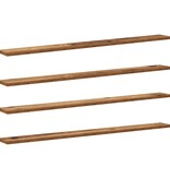 VidaXL Boekenplank Bord 4 pcs Bruin 100 x 10 x 1.5 cm Bewerkt hout