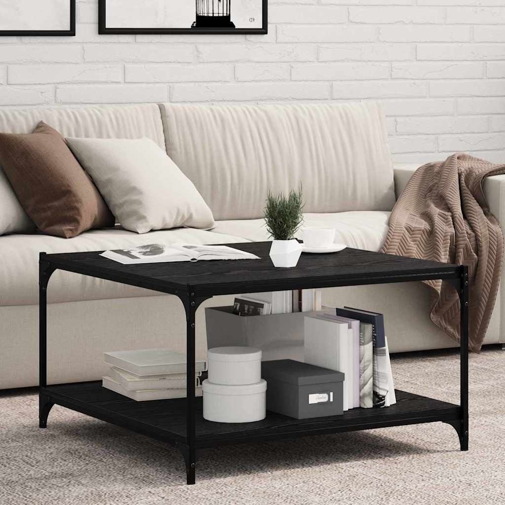 VidaXL Boekenplank Bord 4 pcs Zwart 80 x 40 x 1.5 cm Bewerkt hout