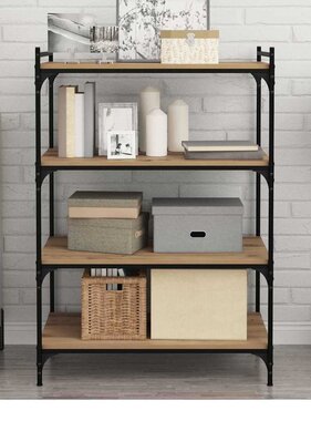 VidaXL Boekenplank Bord 4 pcs Bruin 80 x 40 x 1.5 cm Bewerkt hout