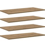 VidaXL Boekenplank Bord 4 pcs Bruin 80 x 40 x 1.5 cm Bewerkt hout