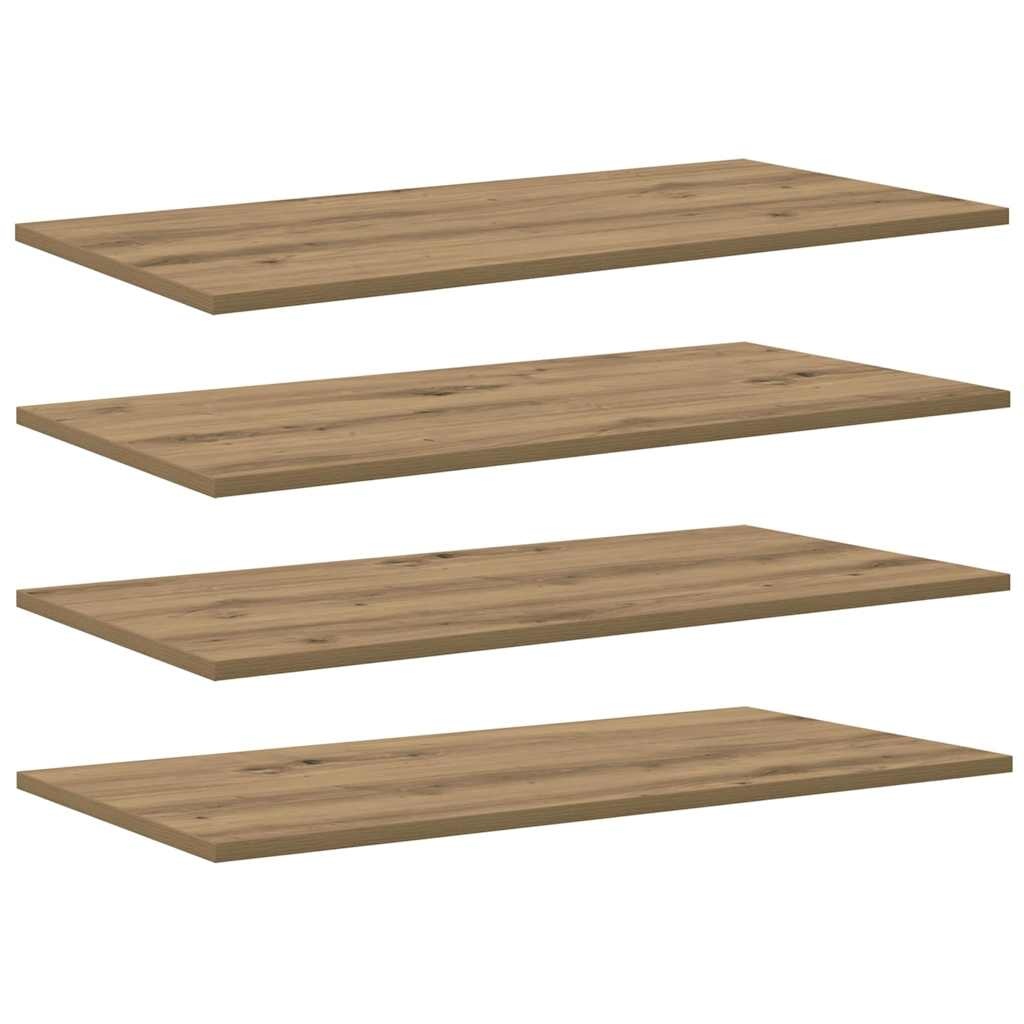 VidaXL Boekenplank Bord 4 pcs Bruin 80 x 40 x 1.5 cm Bewerkt hout