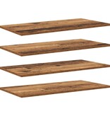 VidaXL Boekenplank Bord 4 pcs Bruin 80 x 40 x 1.5 cm Bewerkt hout