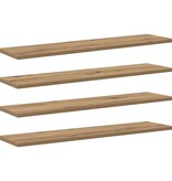 VidaXL Boekenplank Bord 4 pcs Bruin 80 x 20 x 1.5 cm Bewerkt hout