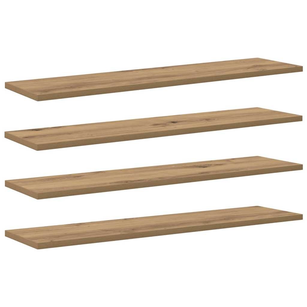 VidaXL Boekenplank Bord 4 pcs Bruin 80 x 20 x 1.5 cm Bewerkt hout
