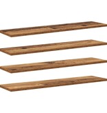VidaXL Boekenplank Bord 4 pcs Bruin 80 x 20 x 1.5 cm Bewerkt hout