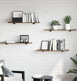 VidaXL Boekenplank Bord 4 pcs Bruin 80 x 20 x 1.5 cm Bewerkt hout