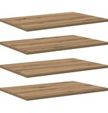 VidaXL Boekenplank Bord 4 pcs Bruin 60 x 40 x 1.5 cm Bewerkt hout