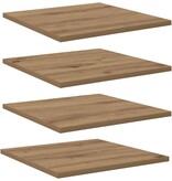 VidaXL Boekenplank Bord 4 pcs Bruin 40 x 40 x 1.5 cm Bewerkt hout