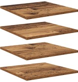 VidaXL Boekenplank Bord 4 pcs Bruin 40 x 40 x 1.5 cm Bewerkt hout