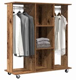 VidaXL Kledingkast met plank Oud Hout 102 x 38 x 110 cm Bewerkt hout