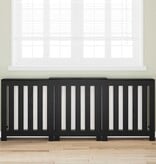 VidaXL Radiatorafdekking Zwart Eiken 205 x 21.5 x 83.5 cm