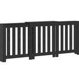 VidaXL Radiatorafdekking Zwart Eiken 205 x 21.5 x 83.5 cm