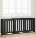 VidaXL Radiatorafdekking Zwart Eiken 205 x 21.5 x 83.5 cm