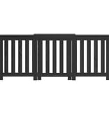 VidaXL Radiatorafdekking Zwart Eiken 205 x 21.5 x 83.5 cm